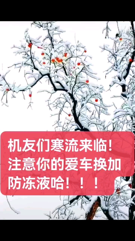 天冷注意防冻