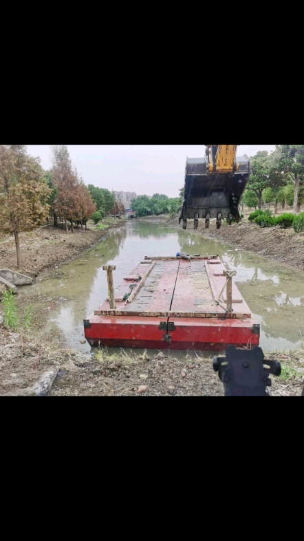 漂船，水上打桩，河道治理