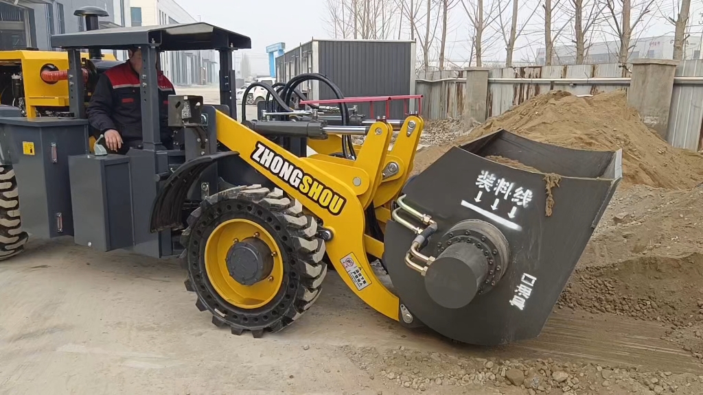 矿用井下装载机窄体金矿用铲车带搅拌斗一机多用