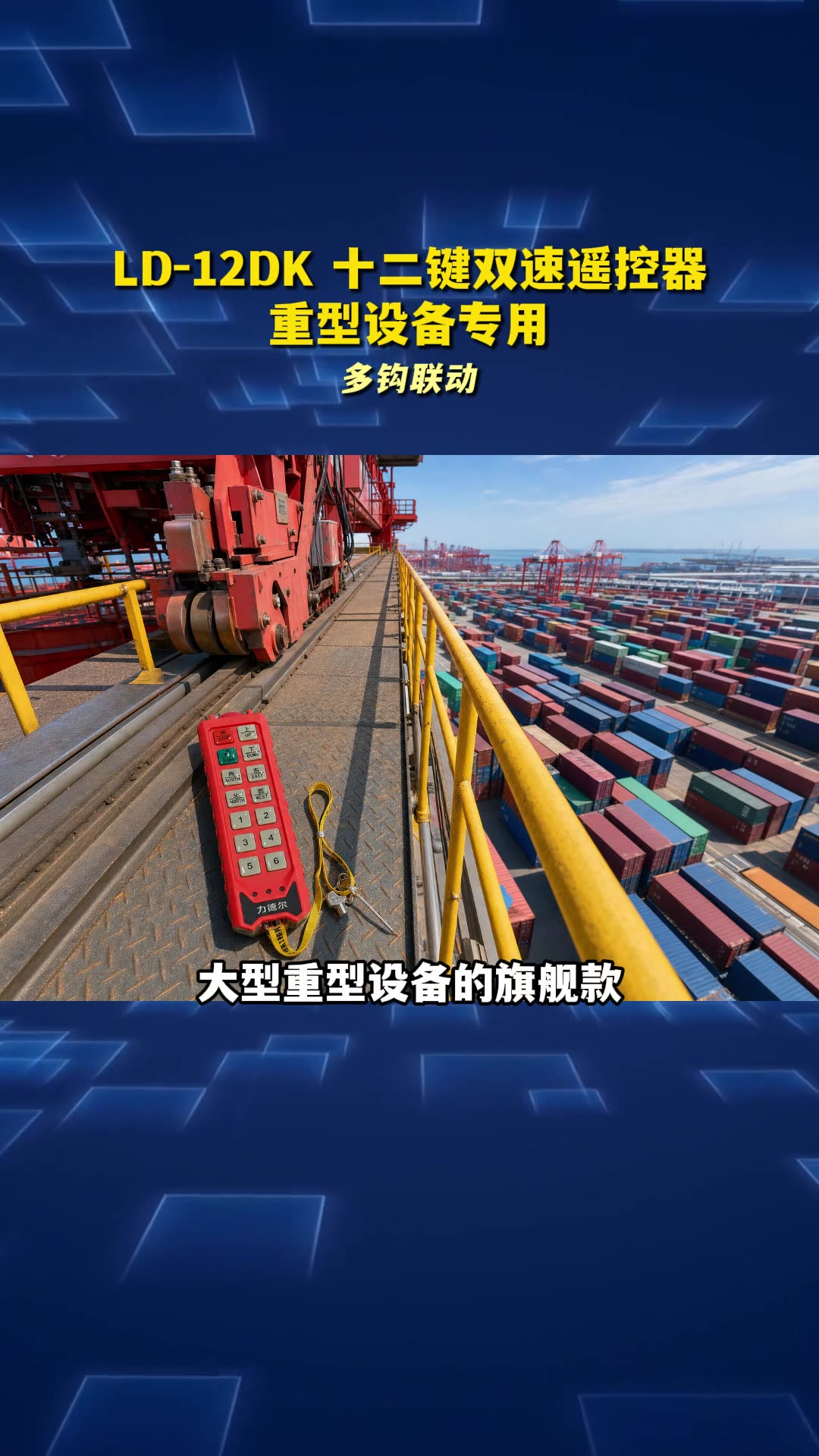 多钩联动LD-12DK十二键双速遥控，重型设备专用