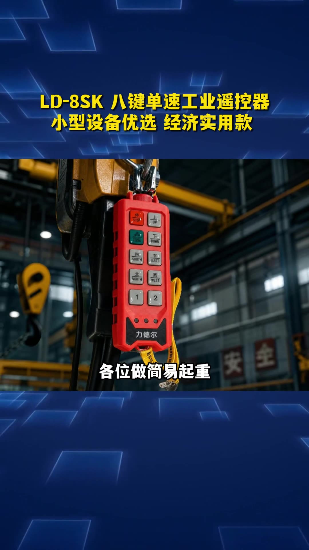 LD-8SK 八键单速工业遥控，小型设备优选